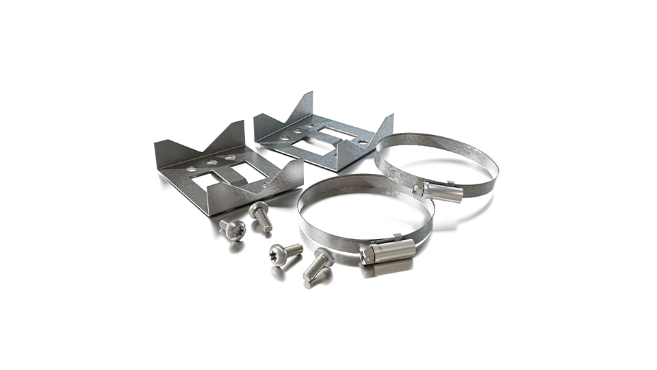 Rörfäste till Alto och Zmart ES – för montering på rör i exempelvis idrottshallar och industrianläggningar.