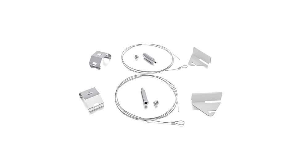 Wirependelsats för Skyline System – upphängning av linjär armatur vid pendlat montage i allmänbelysning.