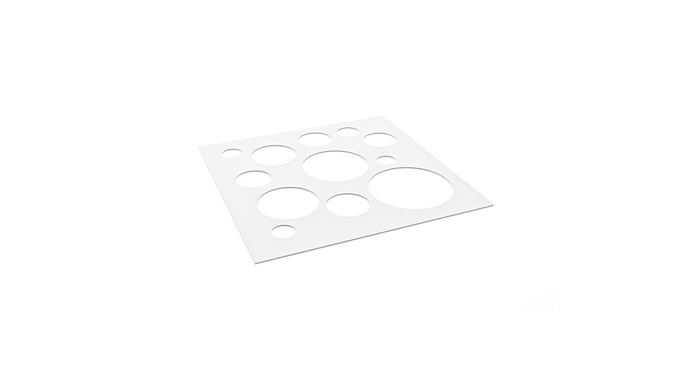 Dekor 9078 med varierande cirklar – ger LED-panelerna karaktär i lekfulla skolmiljöer