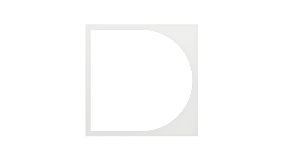 Dekorskiva med halvcirkelform – mjukt grafiskt uttryck för LED-panel i undertaksbelysning