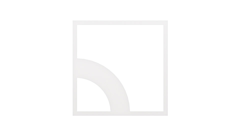 Dekorskiva med kurvad öppning – del av mönstersystem för LED-panel i takbelysning