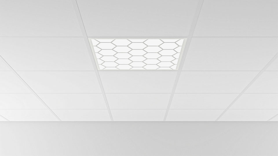Dekor 9080 med hexagon mönster – stilfull design till LED-paneler i moderna miljöer