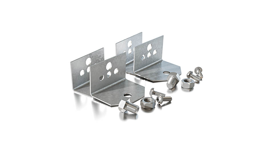 Takfäste till Palestra – för vinkelbart direktmontage av sporthallsarmatur i tak för robust allmänbelysning.