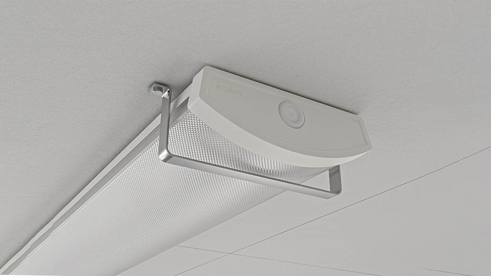 Skyddsrumsbygel till Denso – godkänt fäste för montage av LED-armatur i skyddsrum och utrymningsväg.