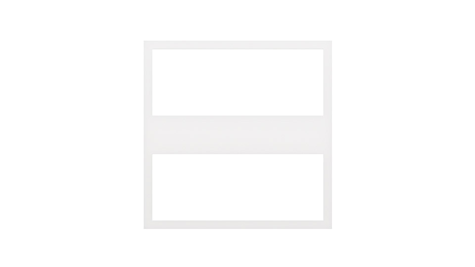 Dekorskiva med två rektangulära öppningar – stilrent tillbehör för LED-panel i undertak