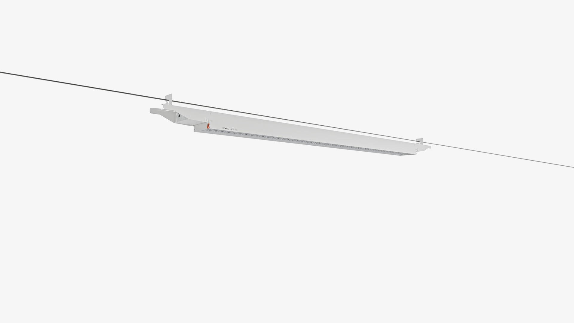 Alto industriarmatur monterad med integrerat wireupphäng, LED och IP23