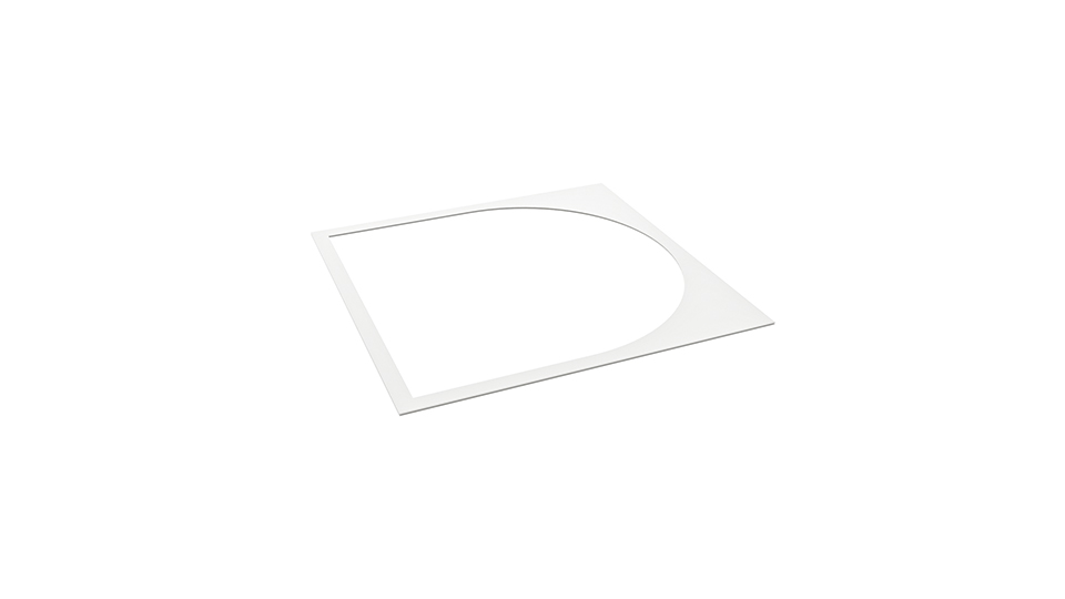 Dekor 9108 med rundad form – dekorativ lösning för LED-panel i taksystem