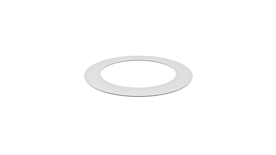 Vit täckring till Astro för montage i tak med för stort hål, retrofit av infälld downlight.