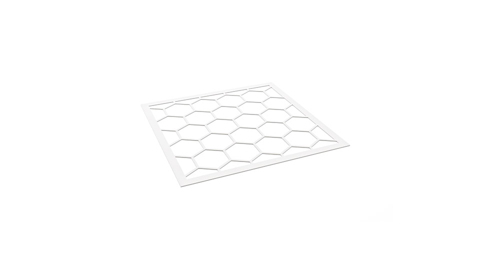 Monterad hexagon-dekor – bikakemönster för unikt ljusuttryck i undertaksbelysning