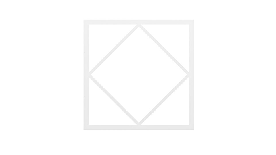 Dekorskiva med geometriskt diamantmönster – stilren design för LED-panel i undertak