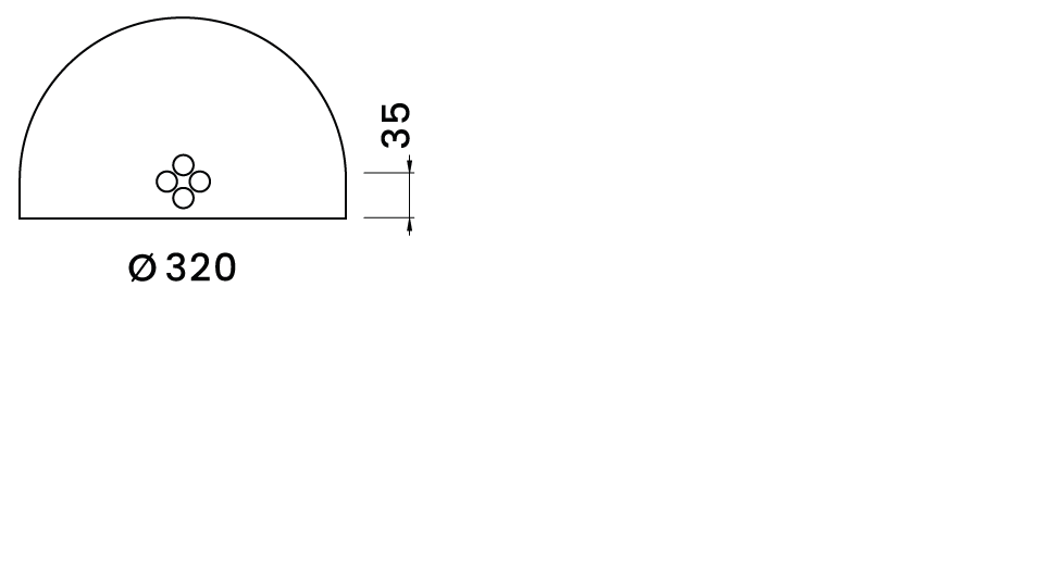 Illustrerar den fristående uttagsstavens fot mot vägg.