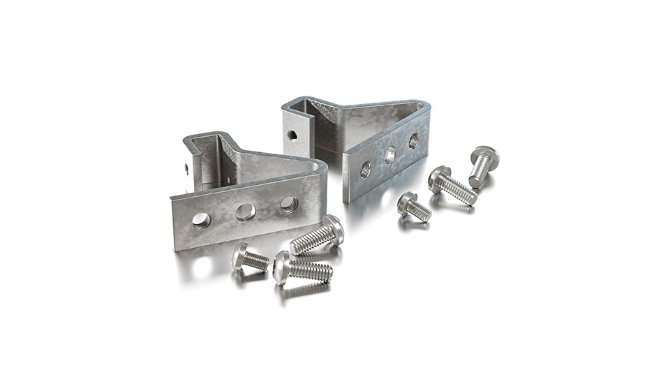 Linfäste till Palestra – upphängningsdetalj för montage på vajer i sporthallar och större utrymmen.